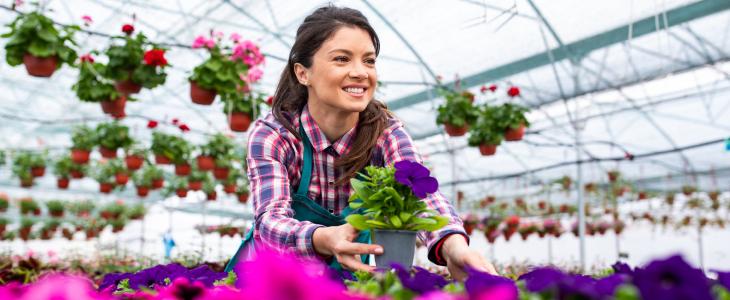 Seasonal garden center employee
