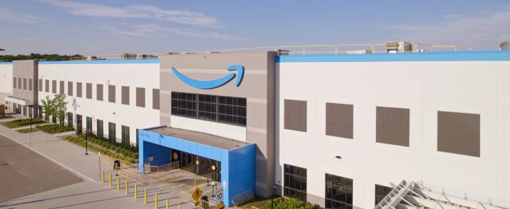 Exterior of an amazon facility