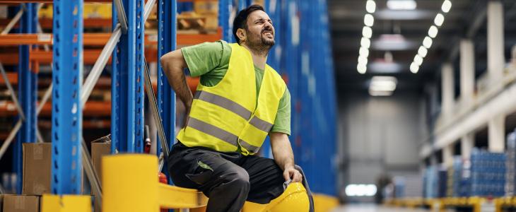 Injured worker sitting down