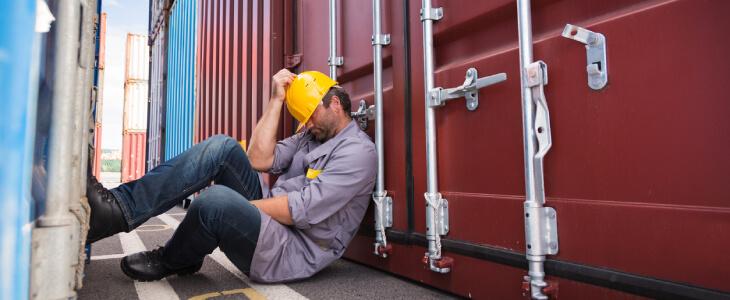 Man impaired by alcohol sleeping at construction job.