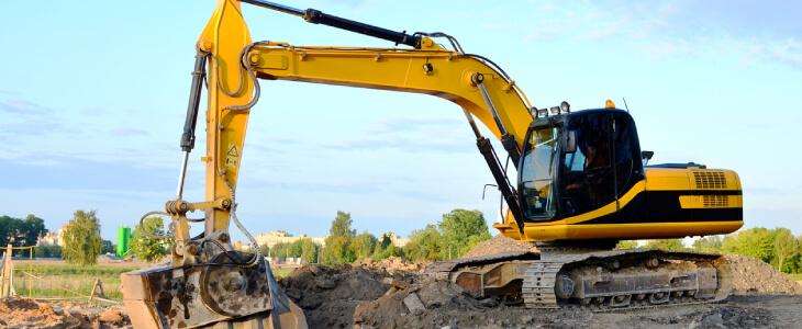 Heavy construction equipment.