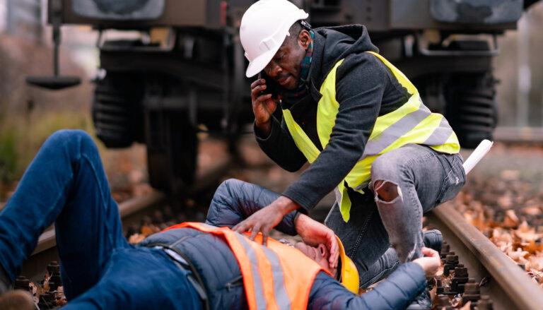 Railroad engineer injured in an accident at work